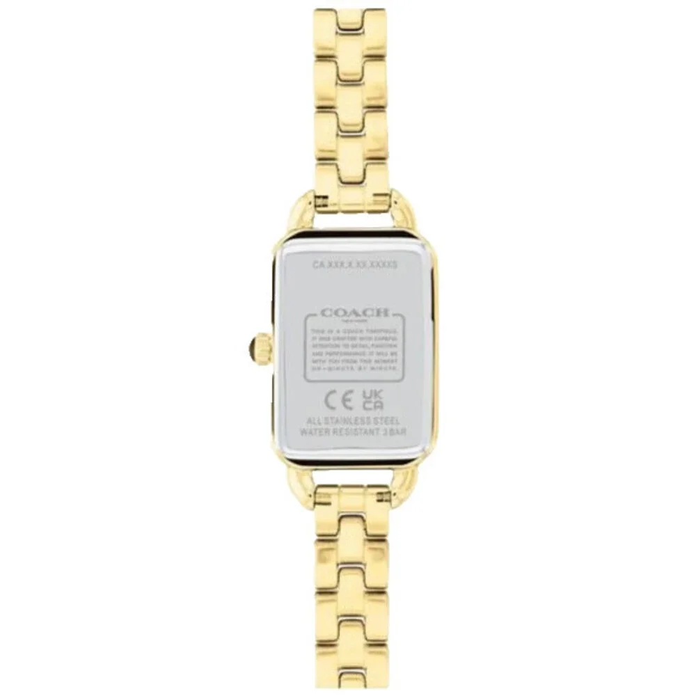 COACH LUDLOW 14504547 SILVER DIAL GOLD STAINLES STEEL BRACELET 17MM WOMENS WATCH - Picture 3 of 4